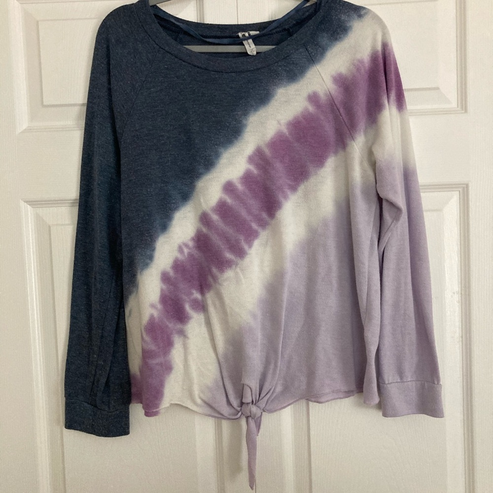 Long sleeve purple tie-dye